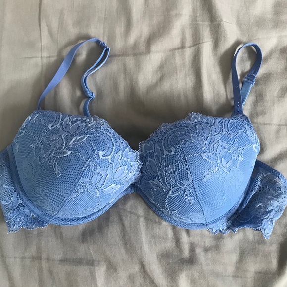 light blue push-up bra